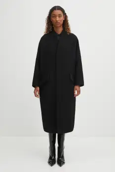 MM6 Maison Margiela rochie din bumbac culoarea negru, mini, oversize, S52CT0793.M35480.900 imagine