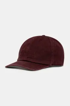 MM6 Maison Margiela sapca de baseball din bumbac culoarea bordo, SH2TC0004.M35190.227 imagine