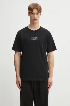 MM6 Maison Margiela tricou din bumbac culoarea negru, cu imprimeu, SH0GC0057.S24312.900 imagine