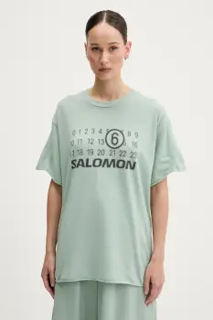 MM6 Maison Margiela tricou x Salomon culoarea turcoaz, S52GC0345 imagine