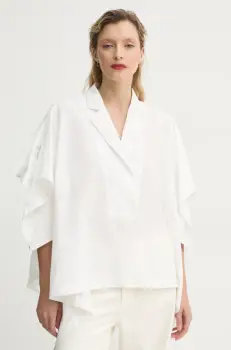 MMC STUDIO bluza femei, culoarea alb, neted, MINA imagine