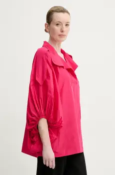 MMC STUDIO bluza femei, culoarea roz, neted, MANDAL imagine