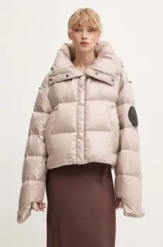 MMC STUDIO geaca de puf PL femei, culoarea bej, de iarna, RAFO imagine
