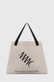 MMC STUDIO geanta de bumbac culoarea bej, LOGOBIG.BAG imagine