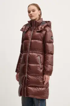 MOOSE KNUCKLES geaca de puf femei, culoarea maro, de iarna, M34LP218 imagine