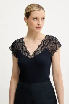 Morgan bluza culoarea bej, uni, DELI imagine