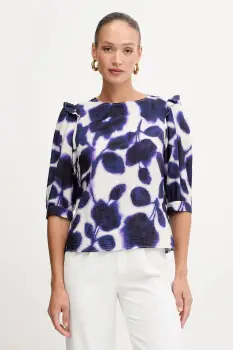 Morgan bluza culoarea bleumarin, cu imprimeu, ORIRO.F imagine