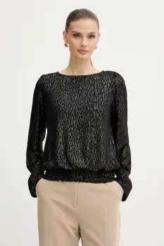 Morgan bluza culoarea negru, cu imprimeu, TIKA imagine