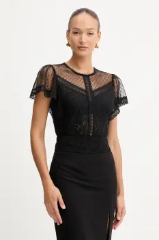 Morgan bluza culoarea negru, uni, DASHKA imagine