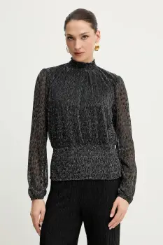 Morgan bluza culoarea negru, uni, TOBITO imagine