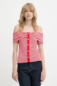 Morgan bluza culoarea rosu, modelator, DROPEZ imagine