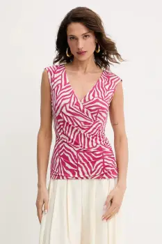 Morgan bluza culoarea roz, cu imprimeu, DNEIRO imagine