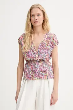 Morgan bluza culoarea roz, cu imprimeu, DPOKA imagine