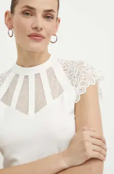 Morgan bluza DEMANE femei, culoarea bej, neted, DEMANE imagine