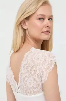 Morgan bluza femei, culoarea alb, neted imagine