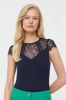 Morgan bluza femei, culoarea albastru marin, neted imagine