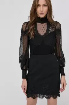 Morgan Bluza femei, culoarea negru, material neted imagine