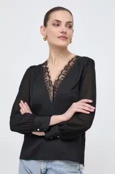 Morgan bluza femei, culoarea negru, neted imagine