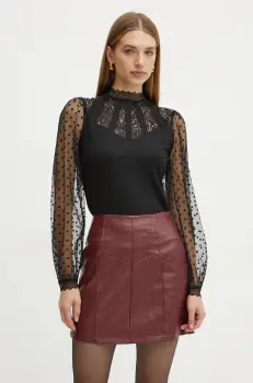 Morgan bluza femei, culoarea negru, neted imagine