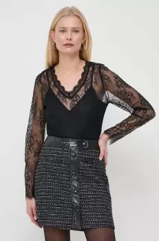 Morgan bluza femei, culoarea negru, neted imagine