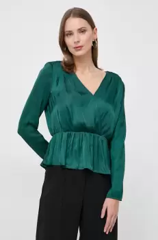 Morgan bluza femei, culoarea verde, neted imagine