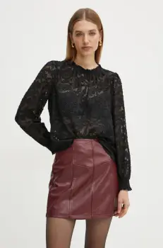 Morgan bluza OJOUR femei, culoarea negru, neted, OJOUR imagine