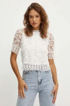 Morgan bluza OLAY femei, culoarea alb, neted, OLAY imagine