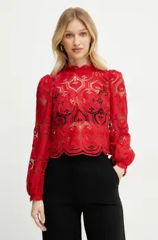 Morgan bluza OMBRE culoarea rosu, uni, OMBRE imagine