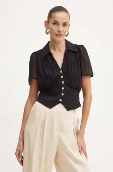 Morgan bluza OPLIA femei, culoarea negru, neted, OPLIA imagine