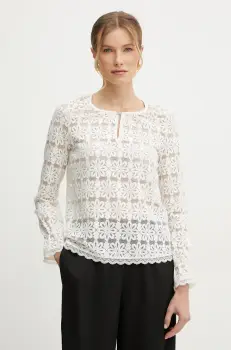 Morgan bluza TFLEUR femei, culoarea bej, modelator, TFLEUR imagine