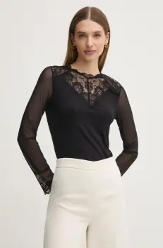 Morgan bluza TIAMO femei, culoarea negru, modelator, TIAMO imagine