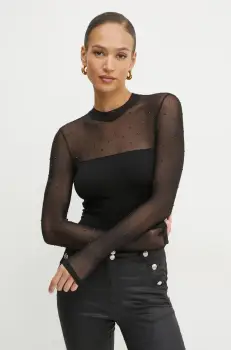 Morgan bluza TNIGHT femei, culoarea negru, cu imprimeu, TNIGHT imagine