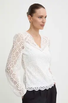 Morgan bluza TOULI femei, culoarea bej, neted, TOULI imagine