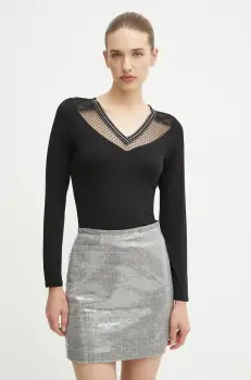 Morgan bluza TSCOTT femei, culoarea negru, neted, TSCOTT imagine