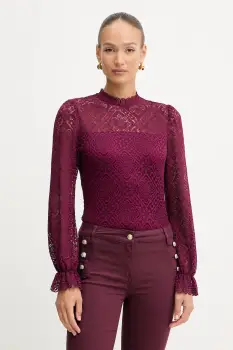 Morgan bluza TYRIA culoarea bleumarin, uni, TYRIA imagine