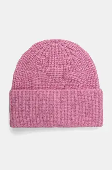 Morgan caciula din amestec de lana 5MBALA culoarea roz, din tricot gros, 5MBALA imagine