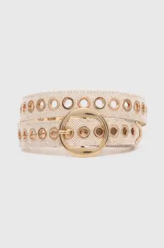 Morgan curea 3LIN femei, culoarea bej, 3LIN imagine