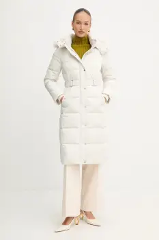 Morgan geaca de puf culoarea bej, de iarna, GSARI imagine