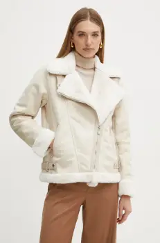 Morgan geaca GSAPA femei, culoarea bej, de tranzitie, GSAPA imagine