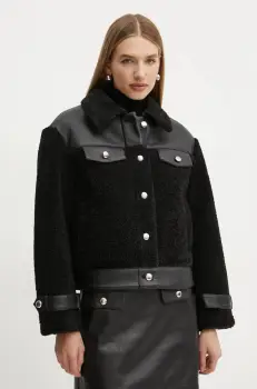 Morgan geaca GSHEEP femei, culoarea negru, de tranzitie, GSHEEP imagine