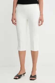 Morgan pantaloni culoarea alb, drept, high waist, PCAP.F imagine
