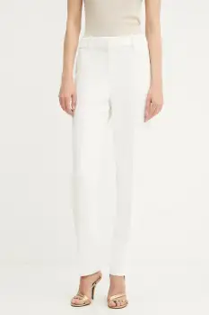 Morgan pantaloni culoarea alb, drept, high waist, PVAPLO imagine