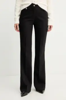 Morgan pantaloni culoarea negru, drept, high waist, PADOR.F imagine