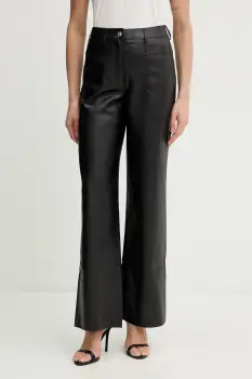 Morgan pantaloni culoarea negru, drept, high waist, PERINE imagine