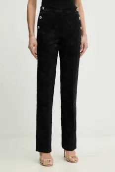 Morgan pantaloni culoarea negru, drept, high waist, PFILA.F imagine