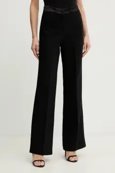 Morgan pantaloni culoarea negru, drept, high waist, PJOEN.F imagine