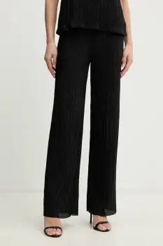 Morgan pantaloni culoarea negru, lat, high waist, PIABOLO imagine