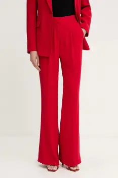 Morgan pantaloni culoarea rosu, drept, high waist, PVESY.F imagine