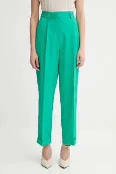 Morgan pantaloni culoarea verde, fason chinos, high waist, PAKOY imagine