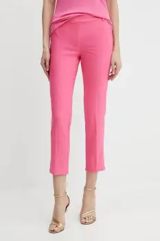 Morgan pantaloni PALIX.F culoarea roz, mulata, high waist, PALIX.F imagine